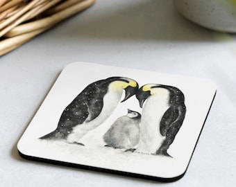 Pinguin Untersetzer, Kaffee Untersetzer, Vogel Liebhaber Geschenk, niedlicher Untersetzer, Küchengeschirr, Barzubehör, Getränkeuntersetzer