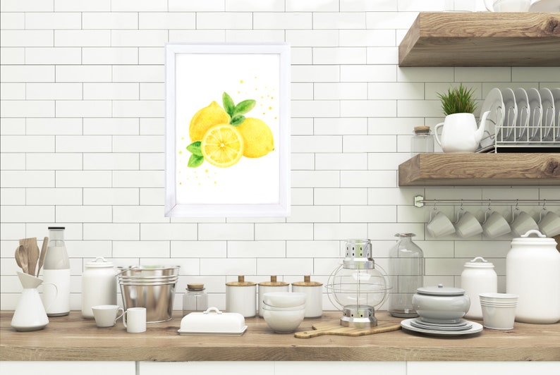 Lemon Print Lemon Art Lemon Art Print Fruit Art Print - Etsy