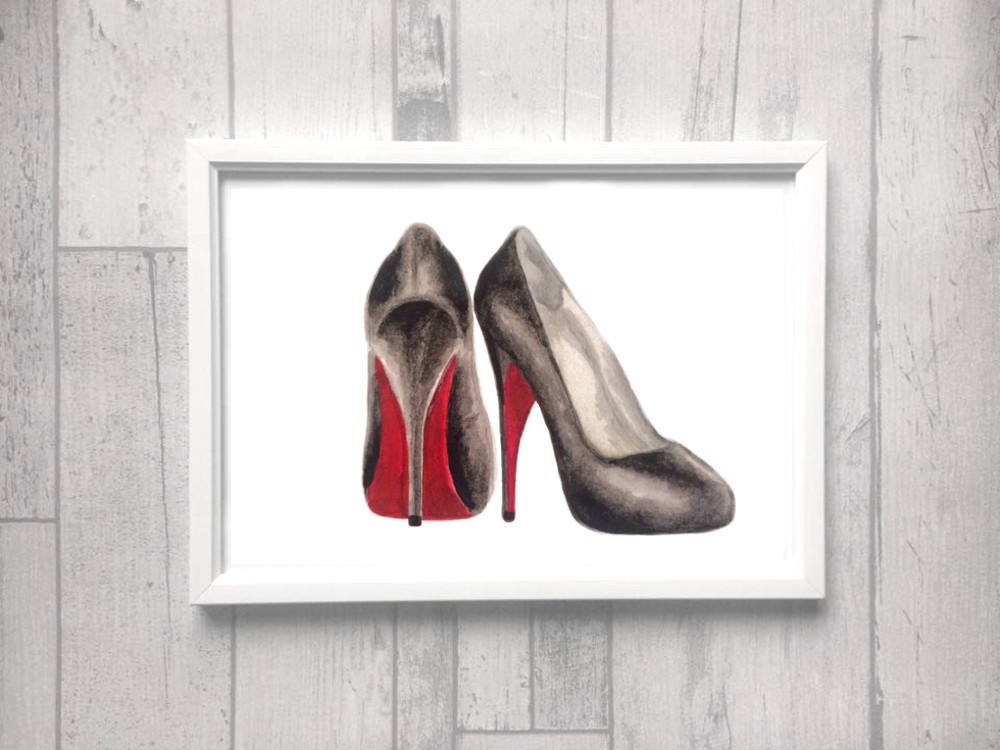 Shoe lover gift high heel print shoe gift shoe lover women Etsy