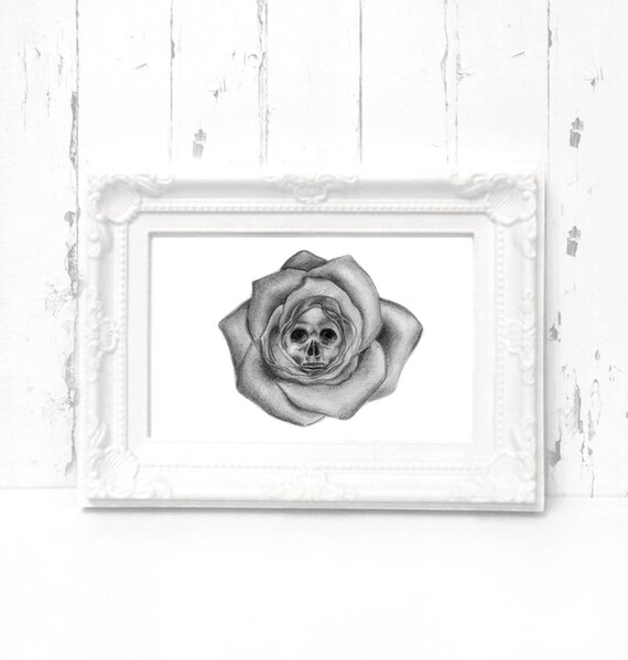Skull And Rose Drawing - Hand Drawing Skull Surrounded By Rose Flower 1958831 Vector Art At Vecteezy - Learn how to draw a rose with pencil in this easy, step by step lesson and drawing exercise.