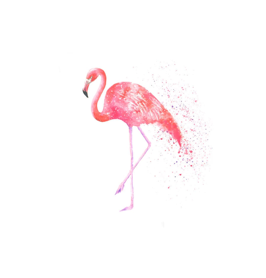 Page De Garde Cahier Poésie Flamand Rose Art flamant rose imprimé flamant rose imprimé tropical art - Etsy France