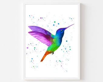 Hummingbird print, hummingbird printable, bird art, printable wall art, animal prints, printable art, digital prints, humming bird painting