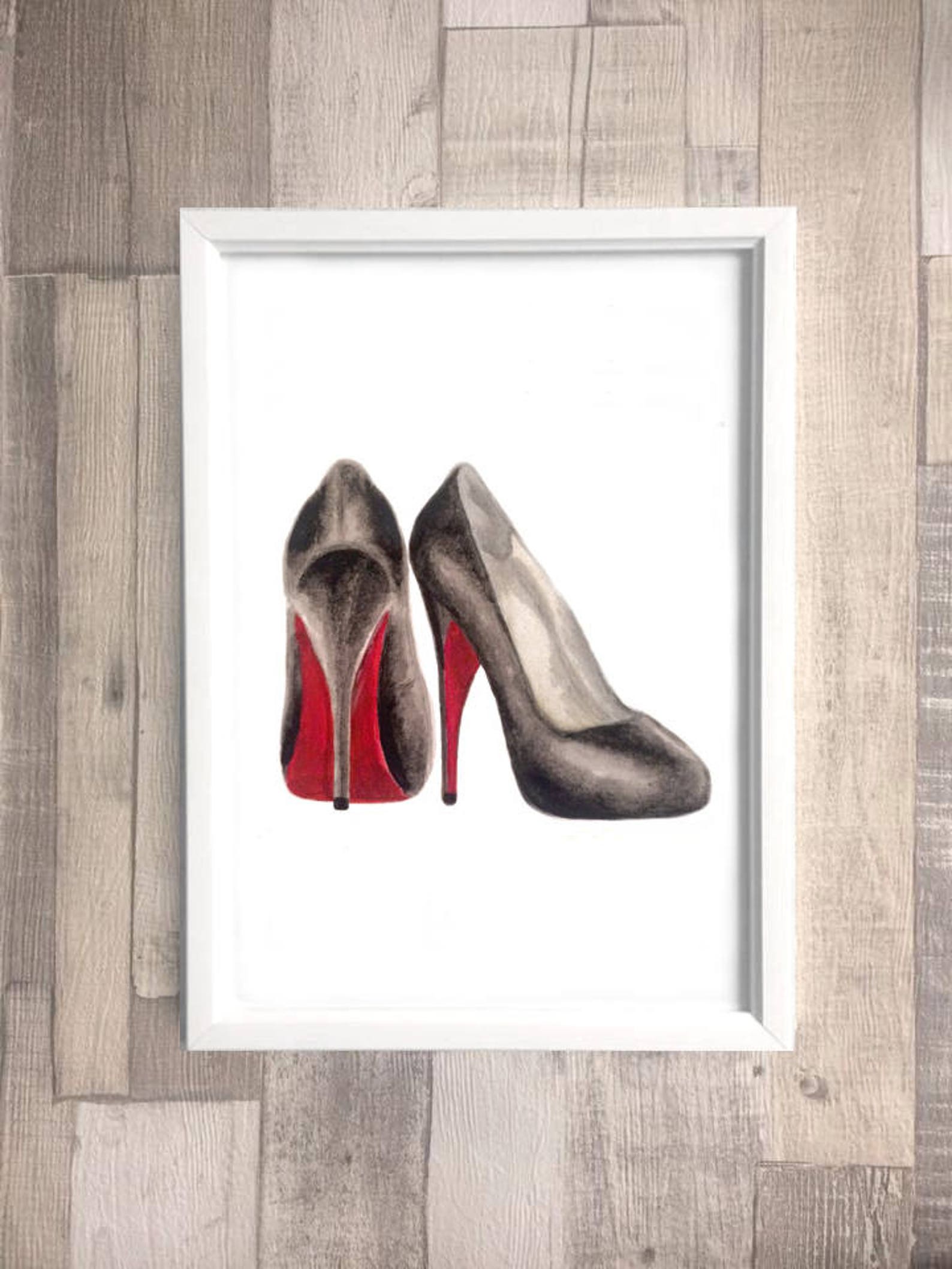 Shoe lover gift high heel print shoe gift shoe lover women | Etsy