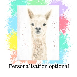 Llama card, alpaca card, birthday card, custom card, handmade cards, greeting card, happy birthday, personalised cards, llama gifts