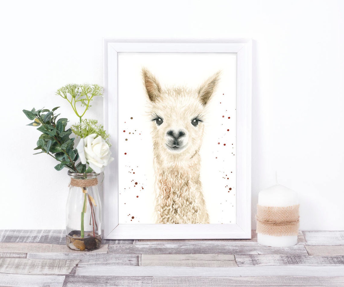 Llama Gifts Llama Print Llama Lover Gift Llama Christmas Etsy UK