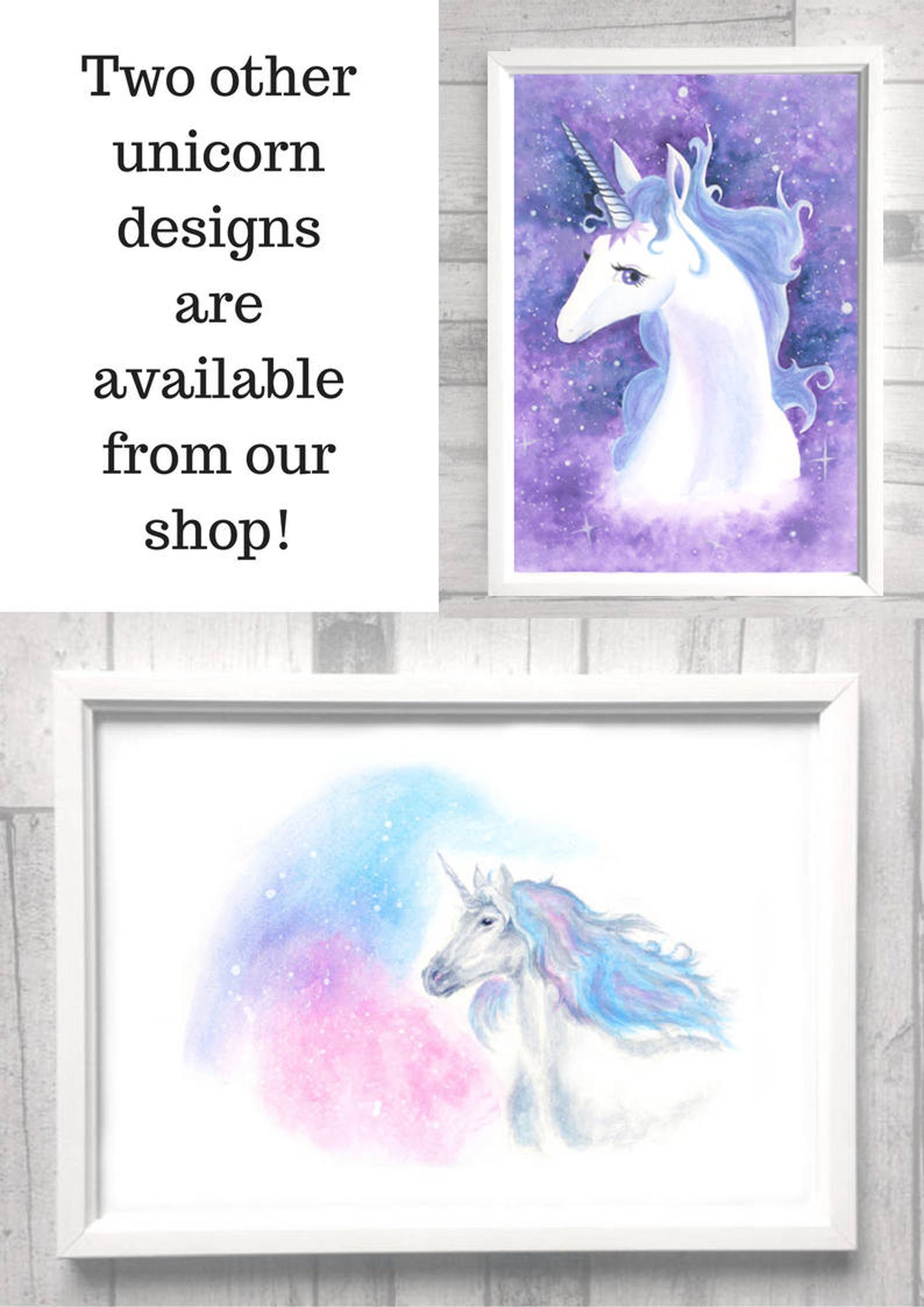 Unicorn Gift Unicorn Print Unicorn Birthday Gift Grey - Etsy