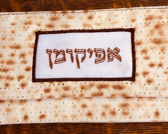 Afikomen bag with Matzah fabric for Seder