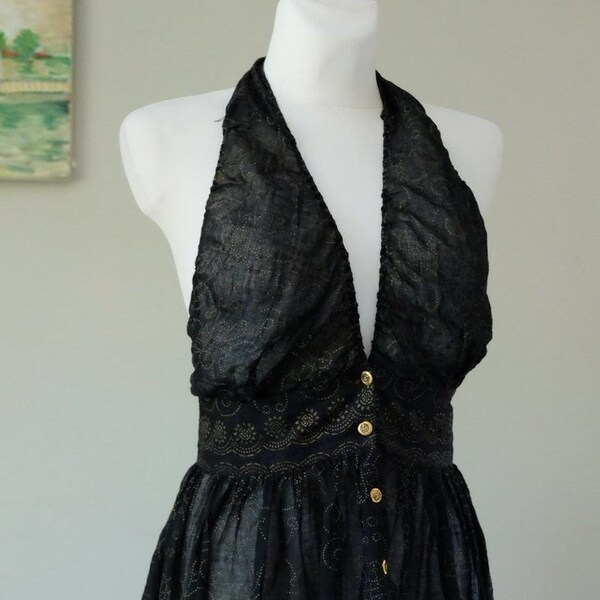 Gauze Halter Dress Etsy
