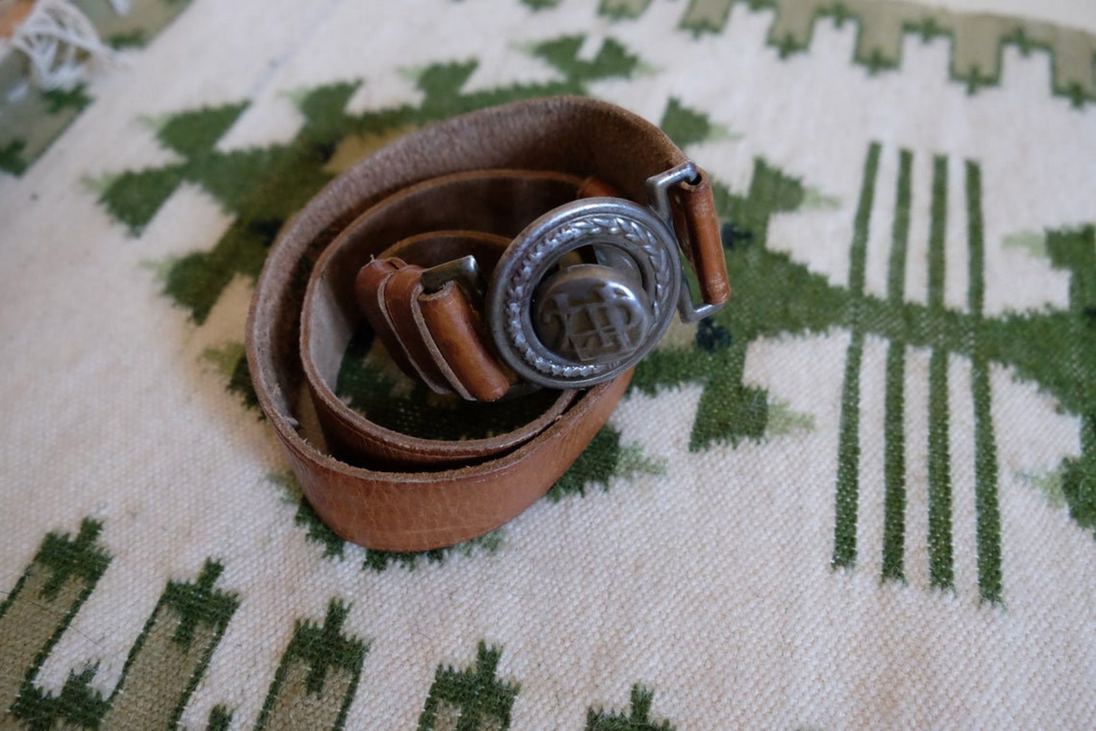 Vintage Belt 50s 60s Polish Boy Scout ZHP Original Leather Etsy