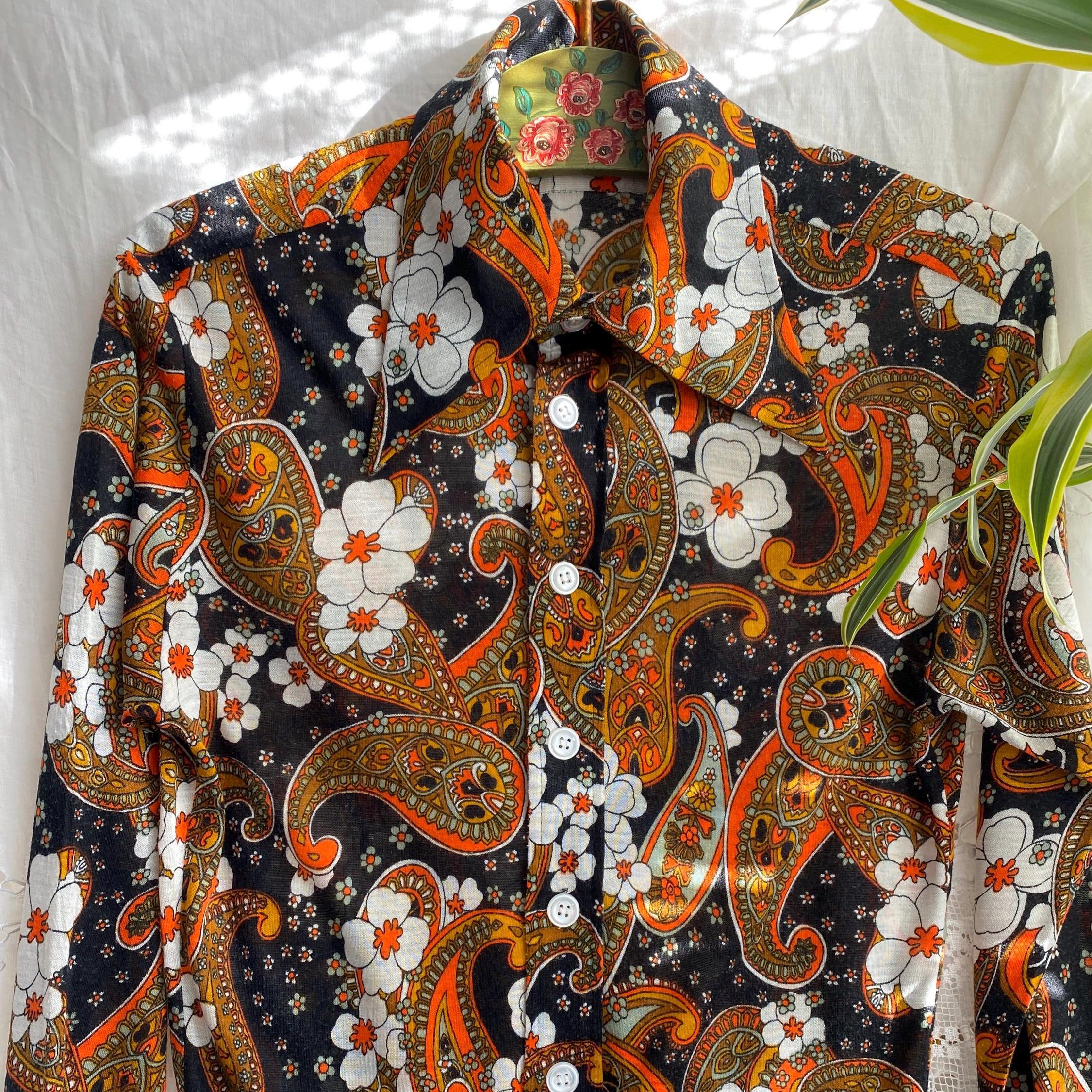 VINTAGE - Vintage 花柄 ブラウス 70年代の花柄トップス - Etsy 日本