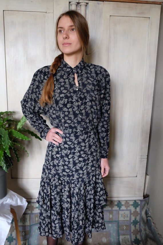 Mondi 80s Vintage two piece set floral print dolma