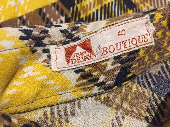 Jean Dejay Boutique late 60s 70s Vintage yellow s… - image 9