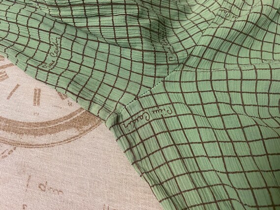 SALE Vintage 80s 90s green madras print shirt wit… - image 9