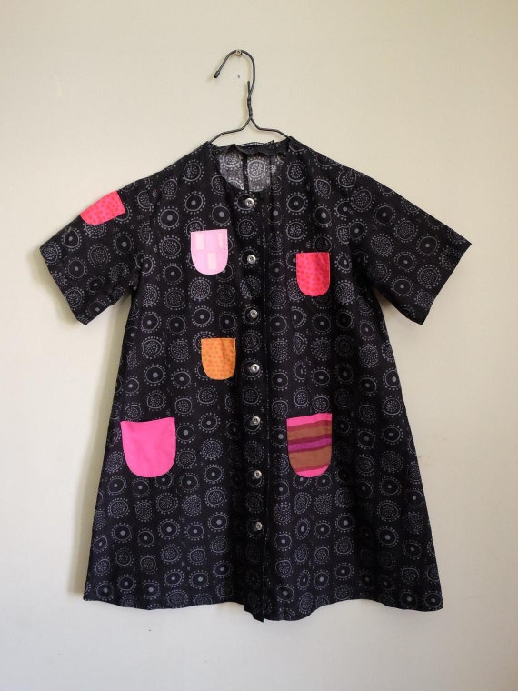 Marimekko Iloinen Takki girl shirt dress with colo