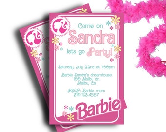 Doll Birthday Party Invitation Printables - Etsy
