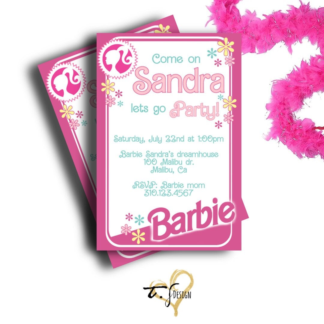 Doll Birthday Party Invitation Printables - Etsy