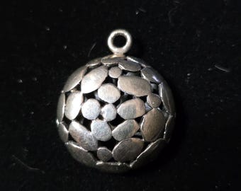Sterling Silver Charm Pendant Modern 3D Hollow
