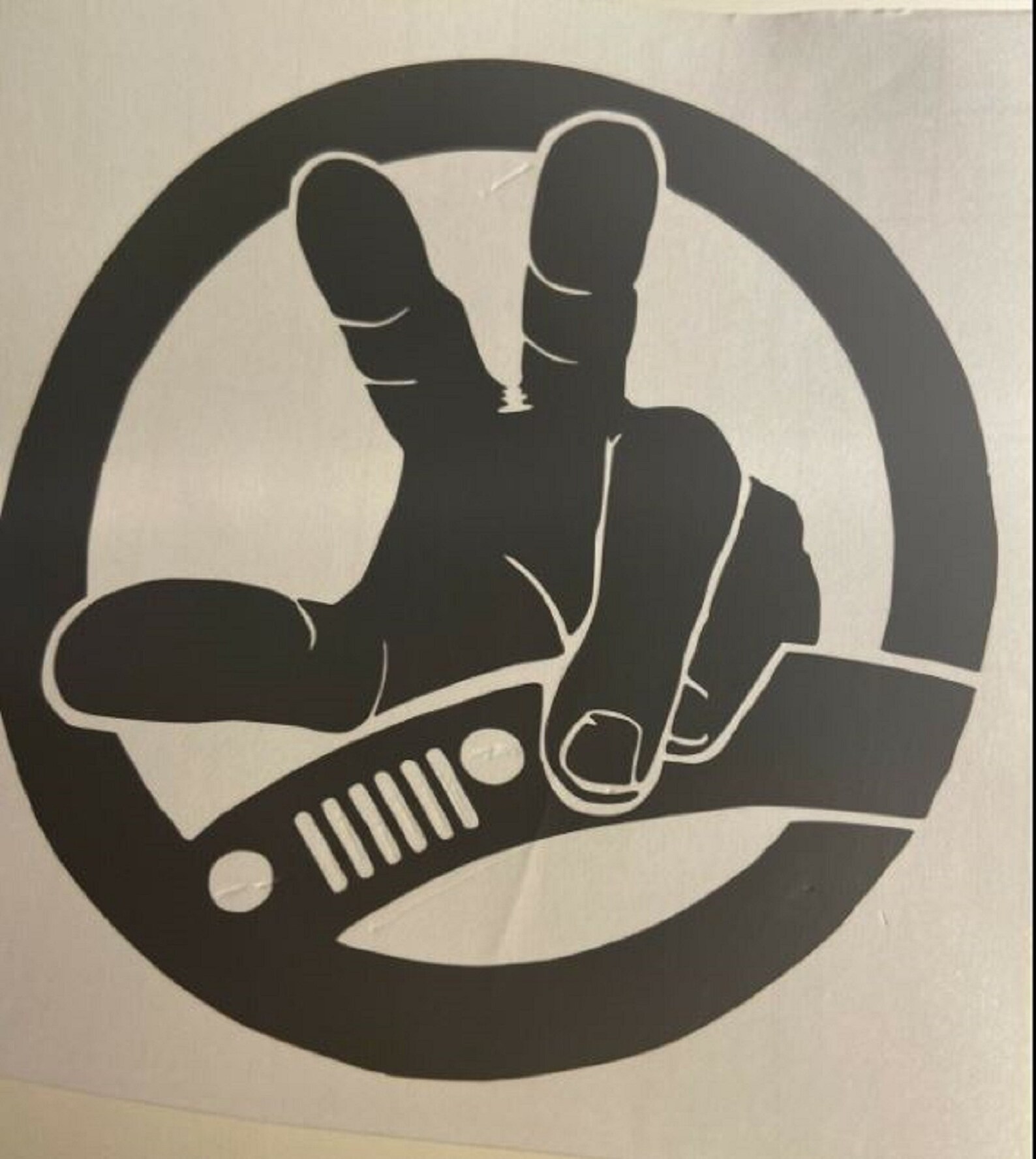 Jeep Wheel Peace Fingers Wave Vinyl Sticker Decal Tumbler Yeti Etsy