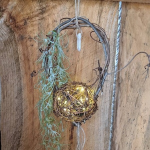 Quartz Fairy Lanterns - Witch Lantern - Vine Lantern - Pixie Lantern - Will O the Wisp Light - Wiccan Home Decor - Witchy Gift - Witchy Home