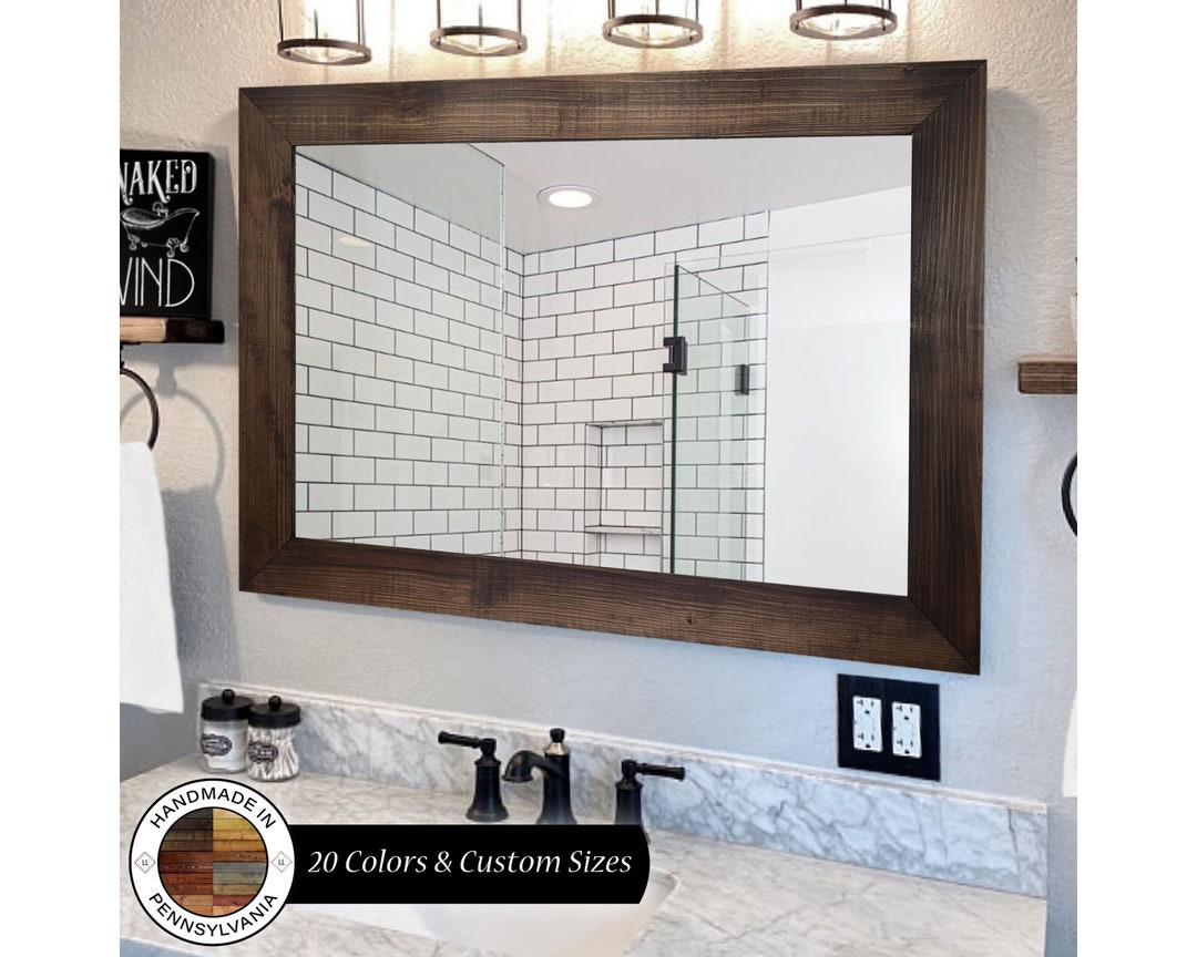Wall Mirrors, Shiplap Wall Mirror - Rustic Reclaimed Styled Wood Frame ...