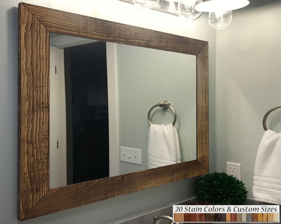 Herringbone Reclaimed Styled Wood Mirror, Handmade in the USA