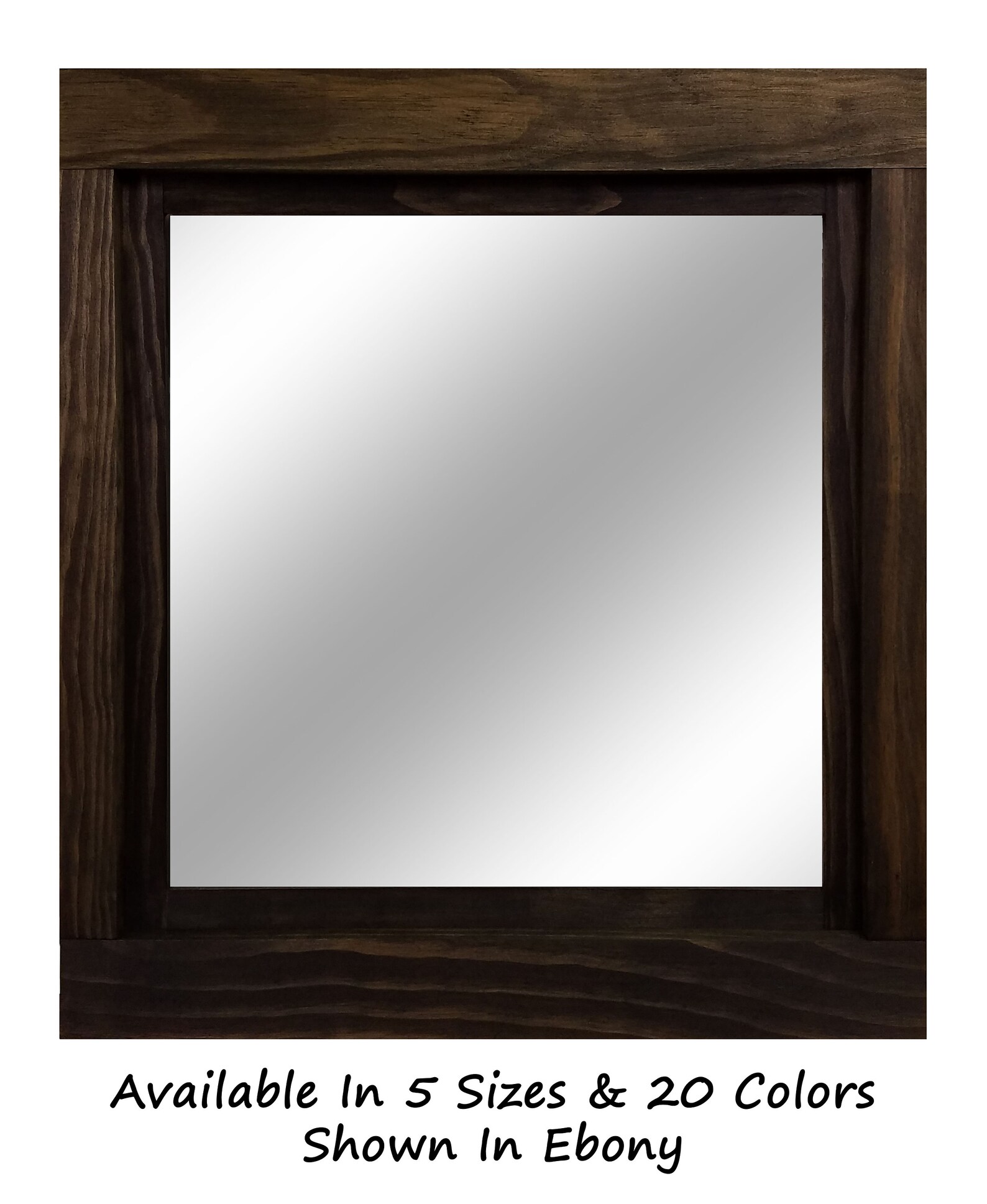 Farmhouse Framed Wall Mirror 20 Stain Colors Rustic Wood Etsy