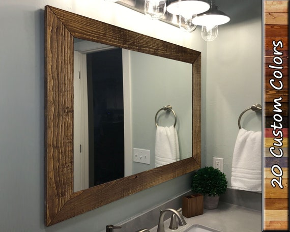 Shiplap Reclaimed Styled Wood Framed Mirror 20 Stain Colors Shiplap Reclaimed Styled Wood Framed, Custom Wood Framed Mirrors