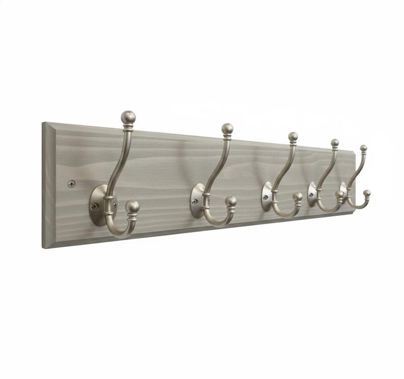 Brookside Wall Mounted Hook Rack - 20 Stain Colors - Clothing Hook ...