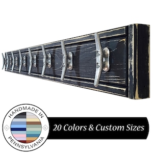 Organize in Style: Bayview Boat Cleat Wall Mounted Coat and Towel Hook Rack - Nautical-inspired Home Decor, Custom Sizes and Colors