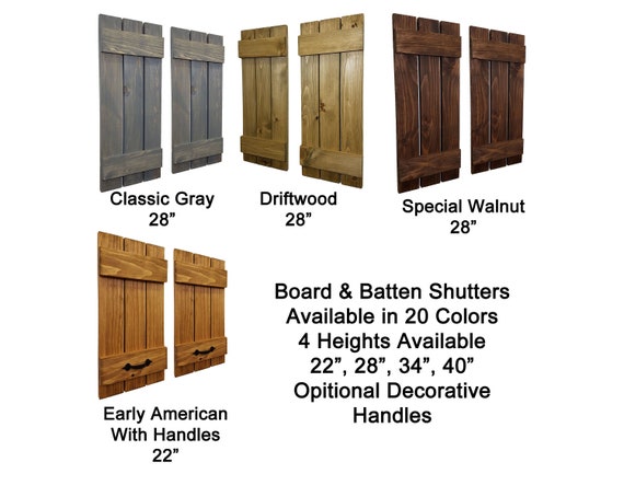 Pair Of Decorative Interior Board N Batten Style Shutters Choose From 20 Colors Available In 4 Sizes 40 34 28 22 Rustic Home