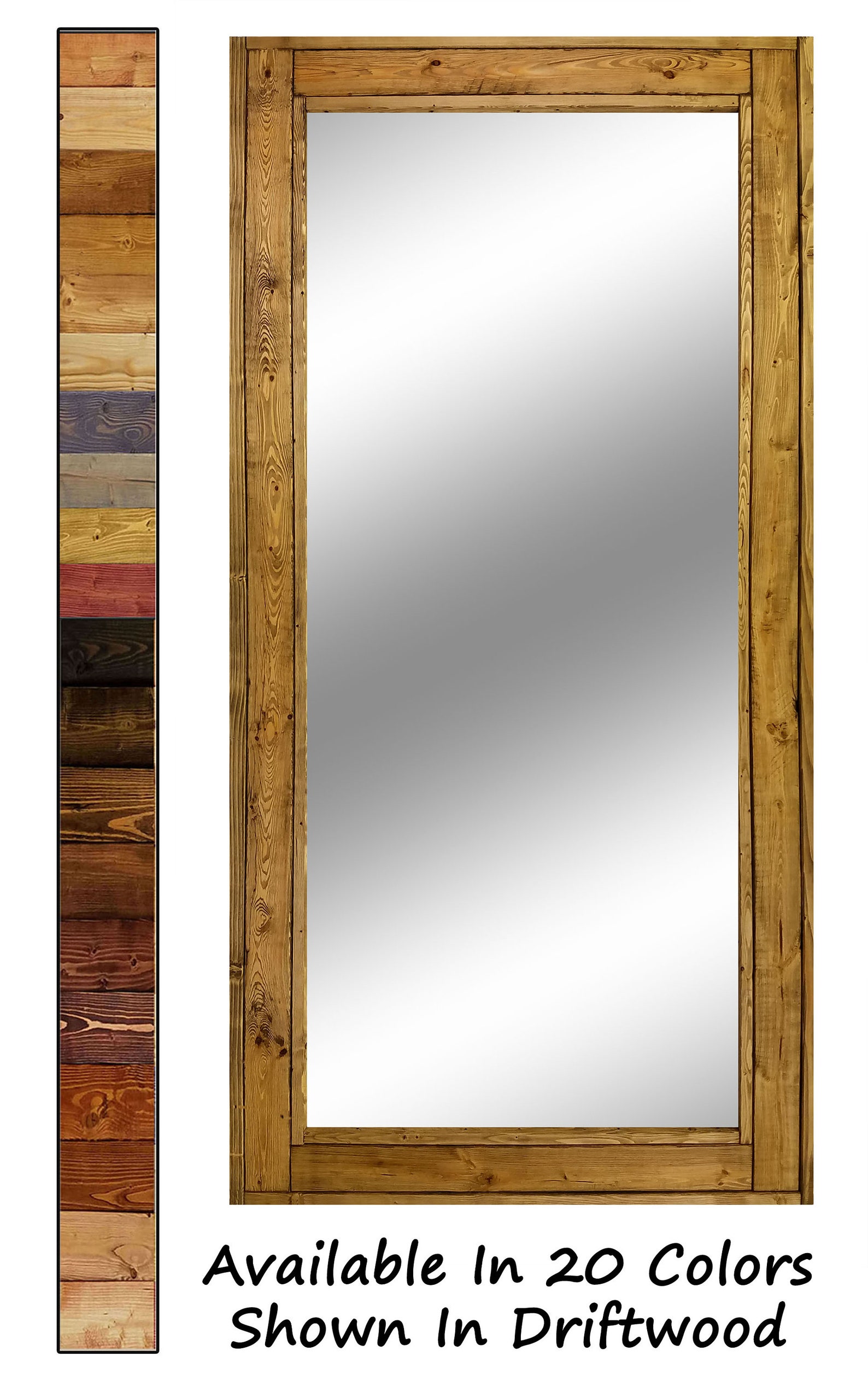 Herringbone Floor Mirror Full Length Floor Decorative Rustic Etsy
