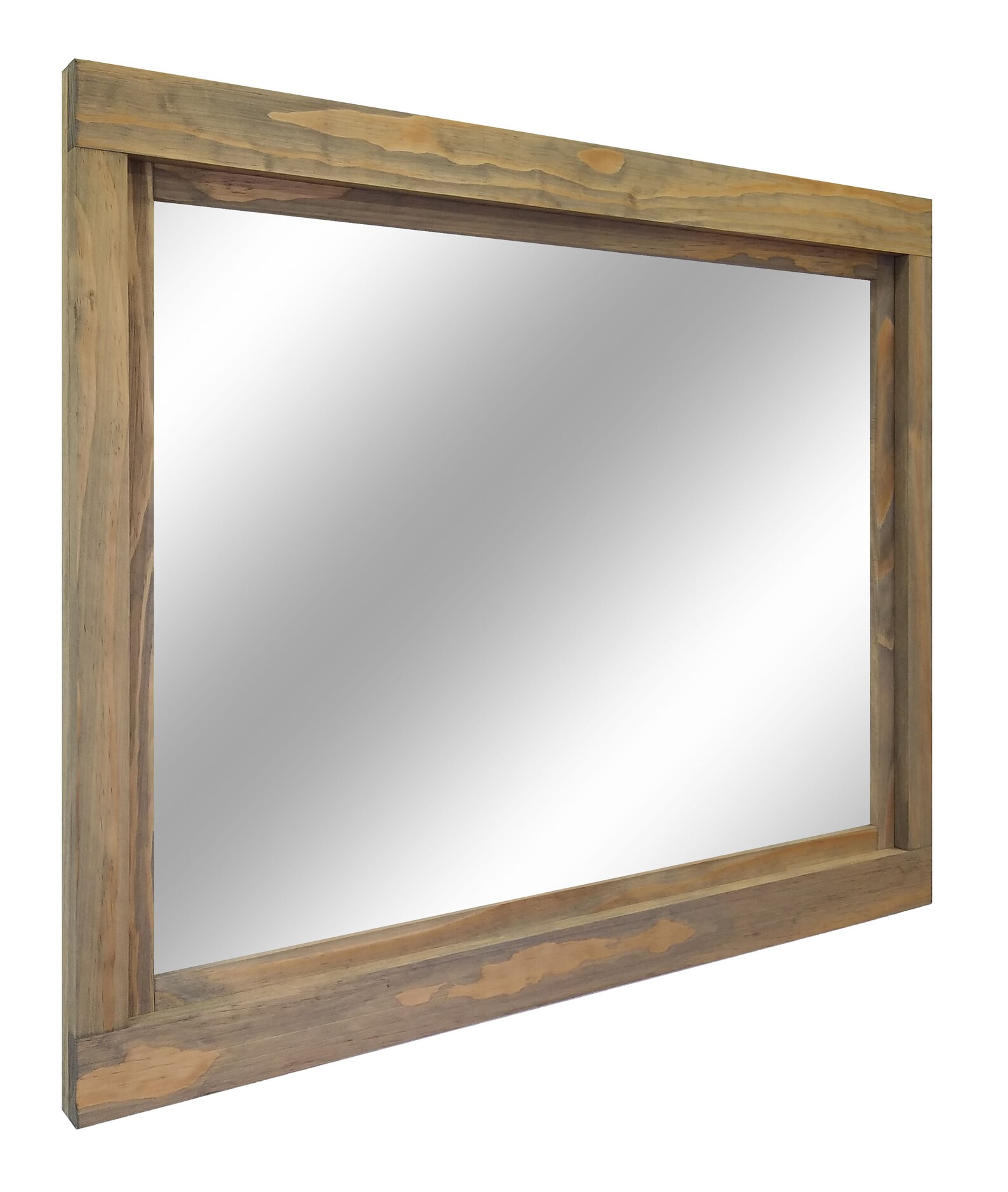 Farmhouse Framed Wall Mirror 20 Stain Colors Rustic Wood Etsy