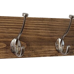West Gate Farmhouse Bathroom Towel Hooks, Bathroom Wall Decor, Decorative Wall Hooks, Flush Mount - Available in 20 Colors - Special Walnut image 7