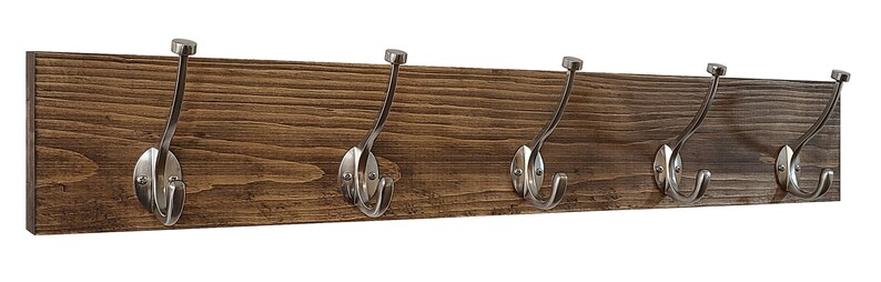 West Gate Farmhouse Bathroom Towel Hooks, Bathroom Wall Decor, Decorative Wall Hooks, Flush Mount - Available in 20 Colors - Special Walnut image 7