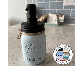 Eco-Friendly Mason Jar Pump Dispenser - Cottage Decor for Kitchen and Bathroom