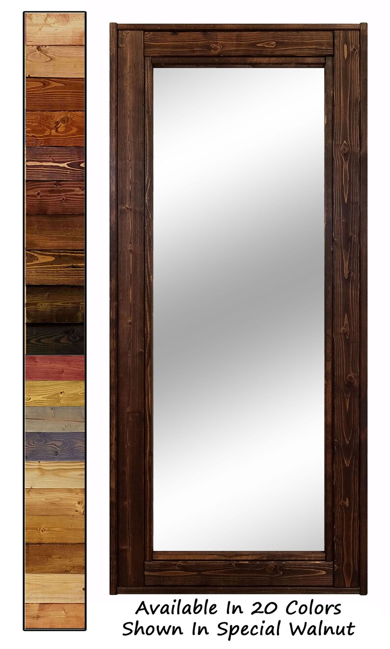 Herringbone Floor Mirror Full Length Floor Decorative Rustic Etsy