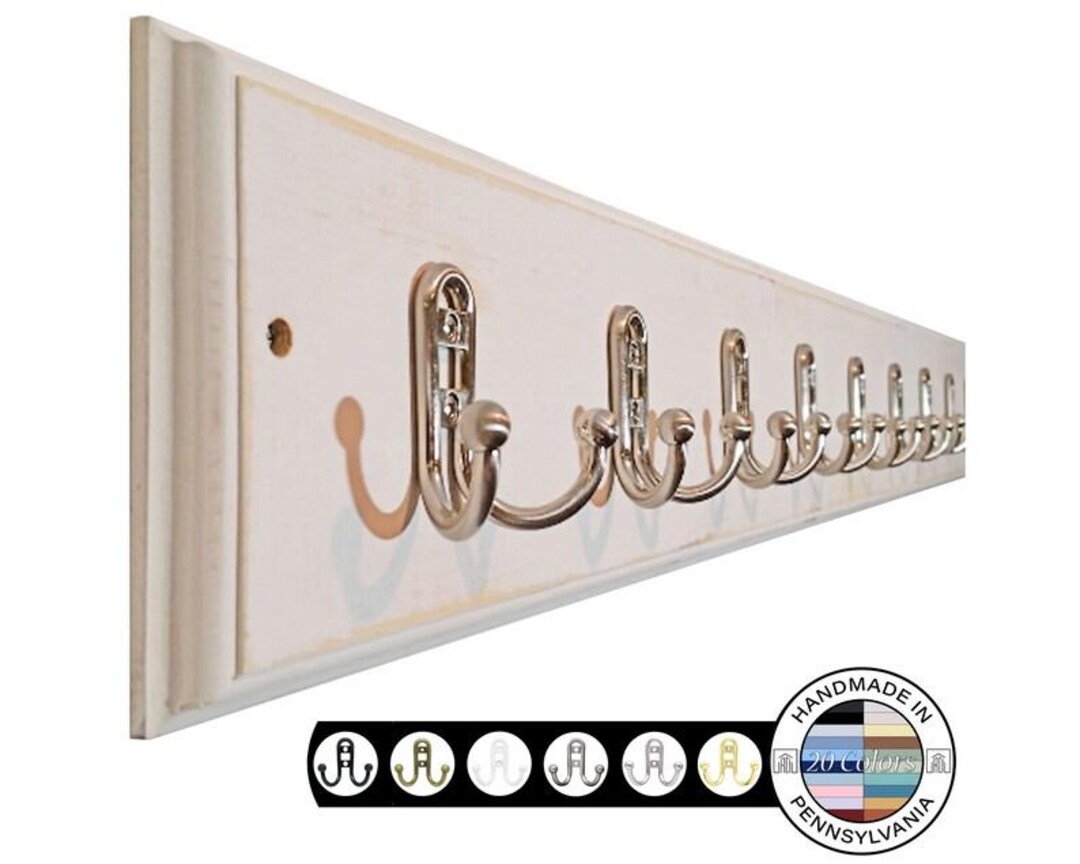 Countryside Double Utility Hook Rack - 20 Paint Colors - Clothing Hook ...