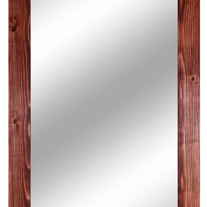 Shiplap Bathroom Vanity Mirror, Rustic Mirror, Wall Mirror, Wood Framed Mirror, Mirror Wall Decor, Full Length Mirror, Large Wall Mirror, Wooden Mirror, Oversized Wall Mirror, Farmhouse Decor, Red Sedona Stain, Handmade in USA, Lane of Lenore