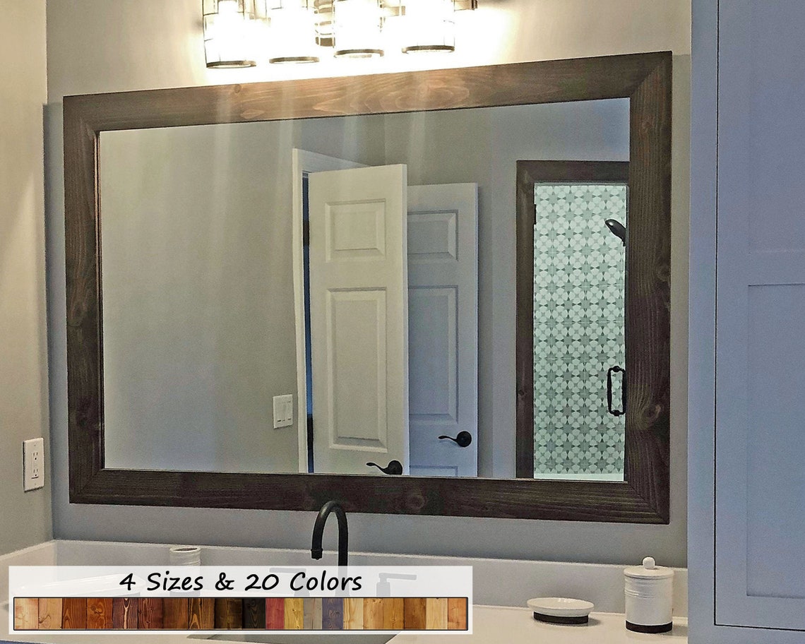 Shiplap resistente espejo de madera enmarcada 20 colores de | Etsy