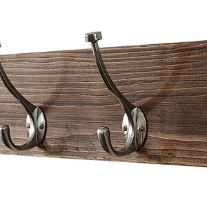 West Gate Farmhouse Bathroom Towel Hooks, Bathroom Wall Decor, Decorative Wall Hooks, Flush Mount - Available in 20 Colors - Special Walnut image 9