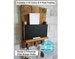 Sydney Mail Slot with Chalkboard & Choose from 20 Colors and Up To 3 Hooks - Mail and Key Holder -Mail Organizer Key Hooks - Provincial 