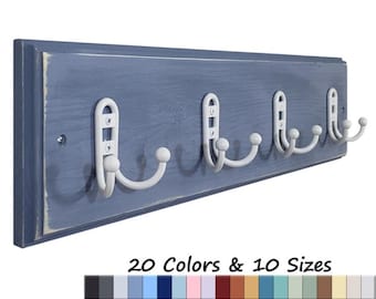 Countryside Double Utility Hook Rack - 20 Paint Colors - Clothing Rack, Towel Hook, Coat Hook, Hat Rack, Home Office Organization, Wall Hook