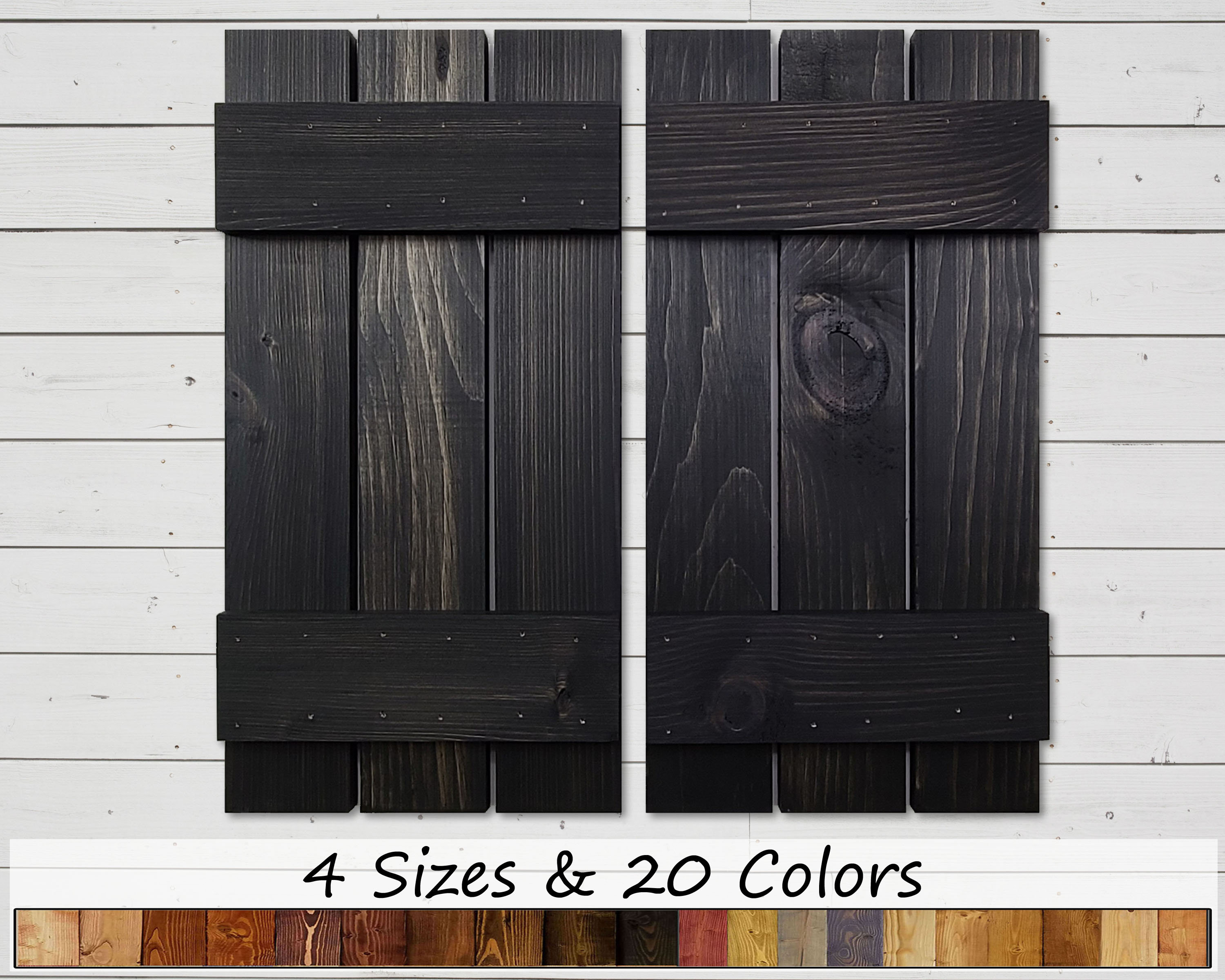 Wall Décor Farmhouse Shutters Rustic Shutters faux shutters Wood Shutters 4 sizes Multiple