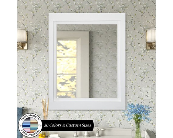 Large white wall mirror deals
