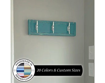 Handcrafted Bayview Nautical Coat and Towel Rack - Beach House Rustic Charm Home Decor