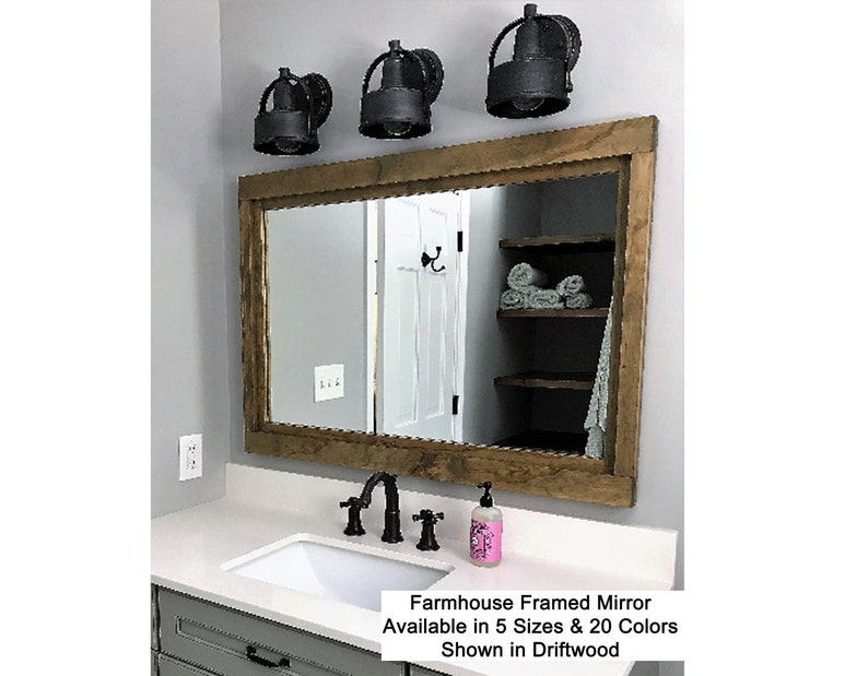 Farmhouse Large Framed Mirror Available In 5 Sizes And 20 Farmhouse Large Framed Mirror Available
