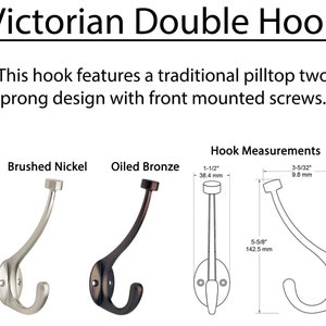 West Gate Farmhouse Bathroom Towel Hooks, Bathroom Wall Decor, Decorative Wall Hooks, Flush Mount - Available in 20 Colors - Special Walnut image 4