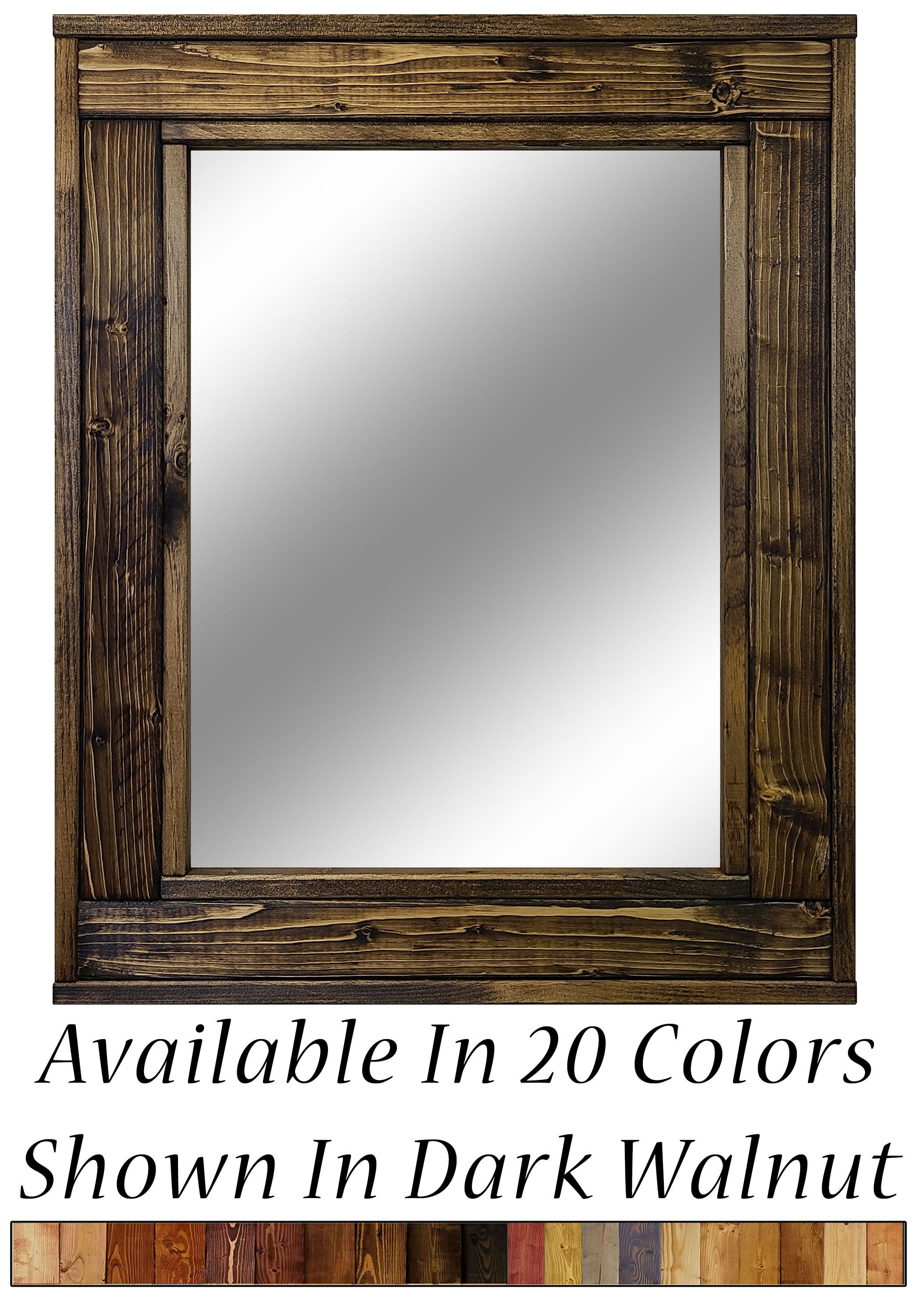 CUSTOM SIZE Made to Order Herringbone Handmade Wood Framed Mirror Made to  Order Custom Size 20 Paint Colors Custom Made Mirror 