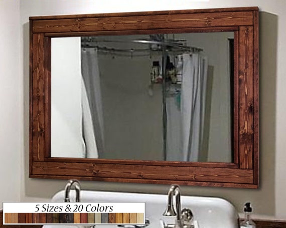 Large Bathroom Vanity Decorative Wall Mirror Framed Herringbone