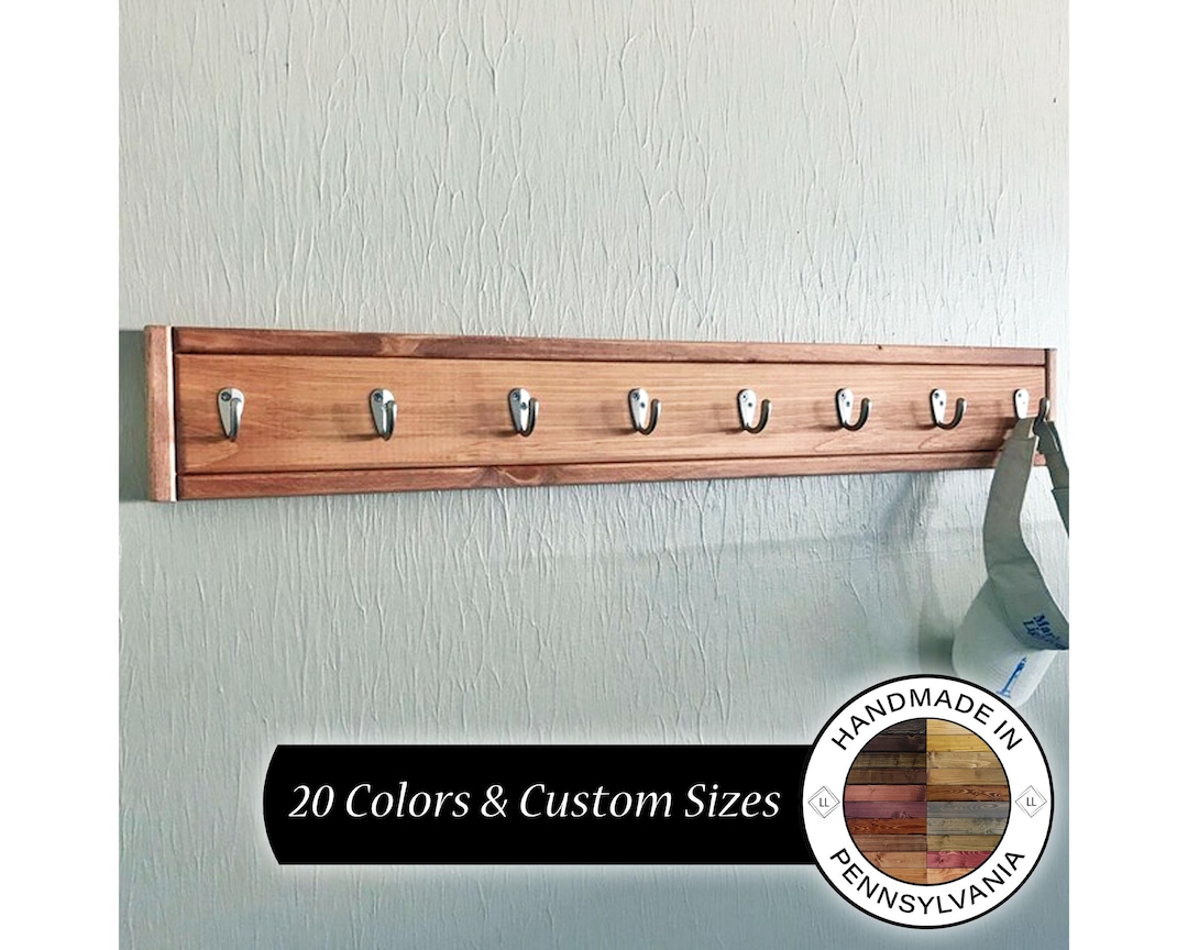 Herringbone Rustic Wood Hook Rack, Perfect Coats, Hats, Purses, Leashes ...